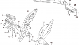 Footrest for мотоцикла SUZUKI GSX-S7502015 year 
