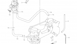 THROTTLE BODY FITTING (DL650A L1 E3) for мотоцикла SUZUKI V-Strom (DL650)2011 year 