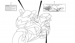 Эмблемы, наклейки для мотоцикла SUZUKI GSX-R6002008 г. 