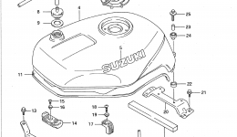 FUEL TANK (MODEL P) для мотоцикла SUZUKI GSX-R750W1994 г. 