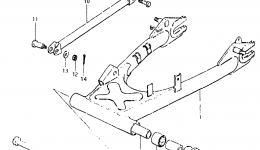 REAR SWINGING ARM (MODEL X) for мотоцикла SUZUKI GS550L1982 year 