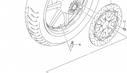 FRONT WHEEL (VL1500BL4 E33) для мотоцикла SUZUKI VL1500B2014 г. 