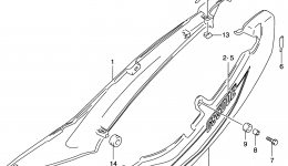 FRAME COVER (MODEL Y) for мотоцикла SUZUKI GS500E1999 year 