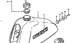 FUEL TANK (DS125T для мотоцикла SUZUKI DS1251980 г. 