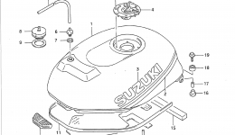FUEL TANK (MODEL L) для мотоцикла SUZUKI GSX-R7501990 г. 