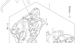 Крышка картера для мотоцикла SUZUKI RM-Z4502015 г. 