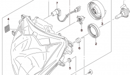 HEADLAMP (GSX-R750L5 E28) for мотоцикла SUZUKI GSX-R7502015 year 