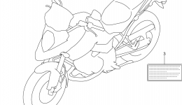 LABEL (DL1000AL4 E03) for мотоцикла SUZUKI DL1000A2014 year 