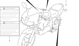 WARNING LABEL (MODEL K2) для мотоцикла SUZUKI SV6501999 г. 