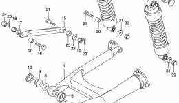 REAR SWINGING ARM for мотоцикла SUZUKI Intruder (VS800GL)1999 year 