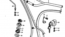 Румпель (рукоятка управления) для мотоцикла SUZUKI TS1001979 г. 