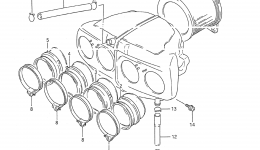 AIR CLEANER (MODEL L/M/N/P/R/S/T) для мотоцикла SUZUKI Katana (GSX600F)1994 г. 