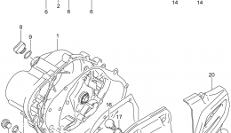 CRANKCASE COVER for мотоцикла SUZUKI DR-Z1252014 year 