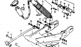 REAR SWINGING ARM (RM250C2) for мотоцикла SUZUKI RM2501977 year 