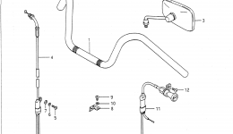 HANDLEBAR - CONTROL CABLE для мотоцикла SUZUKI Intruder (VS750GLP)1989 г. 