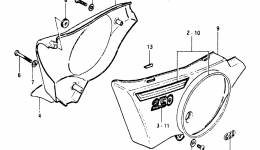 FRAME COVER (TS250T) for мотоцикла SUZUKI TS2501981 year 