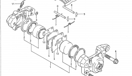 REAR CALIPER (MODEL L/M/N) for мотоцикла SUZUKI VX8001991 year 
