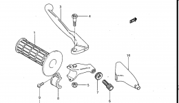 LEFT HANDLE SWITCH (MODEL E) for мотоцикла SUZUKI RM2501984 year 
