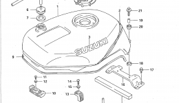 FUEL TANK (MODEL S) для мотоцикла SUZUKI GSX-R750W1994 г. 