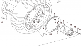 REAR WHEEL for мотоцикла SUZUKI AN6502016 year 