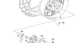 REAR WHEEL (DL650XAL6 E03) for мотоцикла SUZUKI DL650A2016 year 