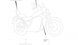 WARNING LABEL for мотоцикла SUZUKI Boulevard S83 (VS1400GLP)2005 year 