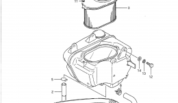AIR CLEANER (REAR) for мотоцикла SUZUKI Intruder (VS750GLP)1989 year 