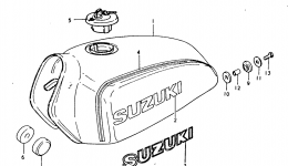FUEL TANK for мотоцикла SUZUKI TS2501977 year 
