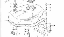 FUEL TANK (MODEL R) for мотоцикла SUZUKI GSX-R750W1993 year 