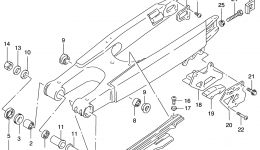 REAR SWINGING ARM (MODEL W) для мотоцикла SUZUKI RM2501996 г. 