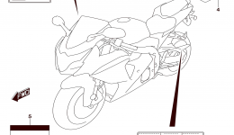 LABEL (GSX-R1000L6 E28) для мотоцикла SUZUKI GSX-R10002016 г. 
