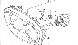 HEADLAMP для мотоцикла SUZUKI GSX-R11001991 г. 