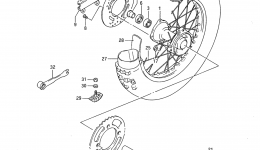 REAR WHEEL (MODEL L/M/N/P/R/S) for мотоцикла SUZUKI RM801991 year 