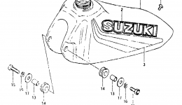Топливный бак для мотоцикла SUZUKI RM801982 г. 