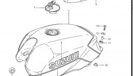 FUEL TANK (GS550EF/EG) для мотоцикла SUZUKI GS550EF1986 г. 