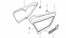FRAME COVER (MODEL Z) for мотоцикла SUZUKI GS850GL1983 year 