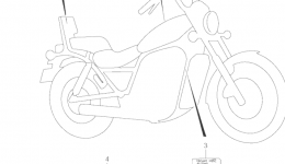WARNING LABEL (MODEL T/V/W/X) для мотоцикла SUZUKI Intruder (VS1400GLP)2003 г. 