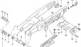 REAR SWINGING ARM (MODEL T) для мотоцикла SUZUKI RM2501998 г. 