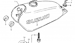 FUEL TANK (JR50C) для мотоцикла SUZUKI JR501981 г. 