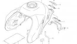 FUEL TANK (DL1000 L2 E28) для мотоцикла SUZUKI V-Strom (DL1000)2012 г. 