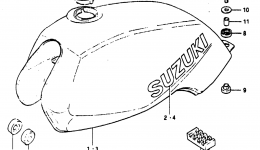 FUEL TANK (MODEL Z) для мотоцикла SUZUKI GS1100ES1983 г. 