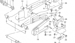 REAR SWINGING ARM (MODEL L/M/N/P) для мотоцикла SUZUKI DR350SE1990 г. 