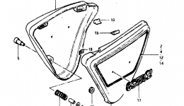 FRAME COVER (MODEL X) for мотоцикла SUZUKI GS450L1981 year 