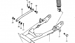REAR SWINGING ARM for мотоцикла SUZUKI RM801980 year 