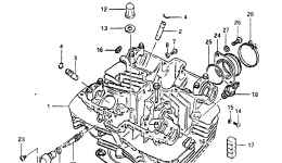 Головка блока цилиндров для мотоцикла SUZUKI GS450TX1983 г. 