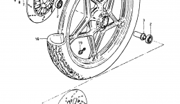 FRONT WHEEL (MODEL X) for мотоцикла SUZUKI GS1000GL1981 year 