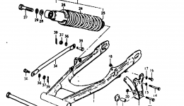REAR SWINGING ARM (RM125A) for мотоцикла SUZUKI RM1251978 year 