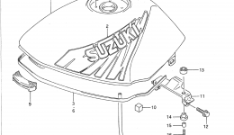 FUEL TANK (MODEL N/P) for мотоцикла SUZUKI GS500E1995 year 