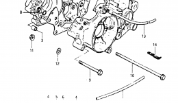 CRANKCASE (MODEL X) for мотоцикла SUZUKI RM1251982 year 