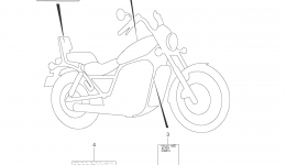 WARNING LABEL для мотоцикла SUZUKI Boulevard S83 (VS1400)2009 г. 